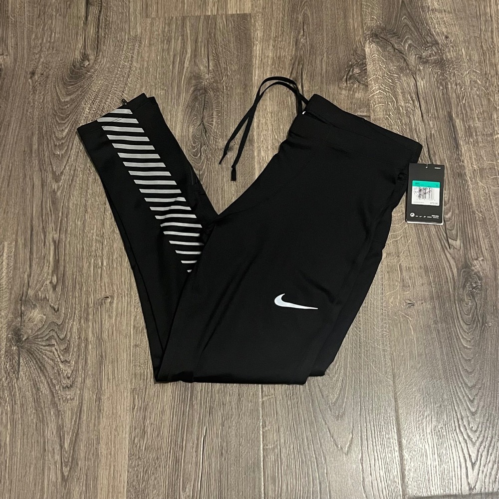 NWT Nike Men's Power Flash Run GX Dri-FIT Reflective Running Tights Black XL